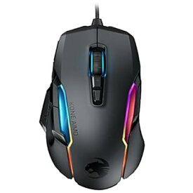 【中古】【39shop】ROCCAT★Kone AIMO Remastered RGBA スマートカスタマイズ USB-A ゲーミングマウス 光学式 Owl-Eye 16K, サイドボタン ブラック 国内正規品 ドイ（非常に良い）