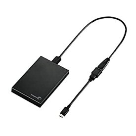 【中古】【非常に良い】【2015年モデル】Seagate USB3.0/2.0接続 ポータブルハードディスク 1TB Type-C変換アダプタ付 SGP-EX010UBK-C