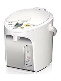 【中古】パナソニック 電気ポット 2.2L 真空断熱 省エネ保温 お好み温度調節 給湯量(2段階+コーヒー用) コードレス給湯 ホワイト NC-HU224-W d2ldlup