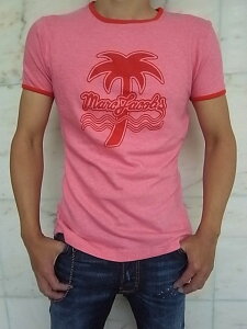 MARC JACOBS�i�}�[�N�@�W�F�C�R�u�X�j�yMARC JACOBS MELANGE JERSEYPALM TREE�z�hSLIM FIT�h�V���[�g�X���[�u�����K�[Tee��PINK MELANGE��