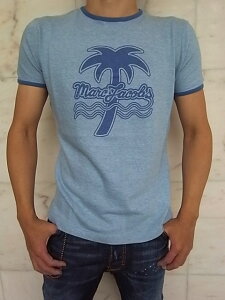 MARC JACOBS�i�}�[�N�@�W�F�C�R�u�X�j�yMARC JACOBS MELANGE JERSEYPALM TREE�z�hSLIM FIT�h�V���[�g�X���[�u�����K�[Tee��BLUE MELANGE��