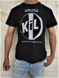 LOCAL AUTHORITY（ローカル・オーソリティ）【KILL PILL POCKET TEE】"VINTAGE WASHED"ショートスリーブTee★WASHED BLACK★