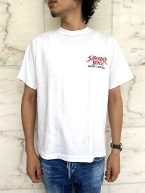 LOCAL AUTHORITY（ローカル・オーソリティ）【PARTY WAVES SHOP TEE】"PARTY WAVES"クルーネックショップTee☆WASHED WHITE☆