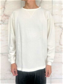 PORTER CLASSIC（ポータークラシック）【FRENCH THERMAL CREWNECK】☆WHITE☆