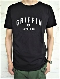 GRIFFIN(グリフィン）【GRIFFIN LOVELAND】”FRONT GRAPHIC”ORGANIC COTTON T-SHIRT★BLACK★