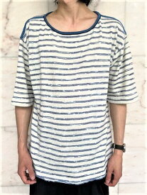 PORTER CLASSIC（ポータークラシック）【SUMMER KASURI KNIT】HENLEY T-SHIRT☆WHITE☆