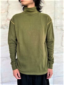 PORTER CLASSIC（ポータークラシック）【HAND WORK THERMAL TURTLENECK】ハンドワークサーマルタートルネック☆OLIVE★