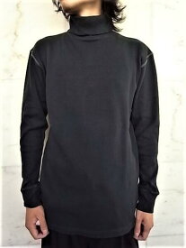 PORTER CLASSIC（ポータークラシック）【HAND WORK THERMAL TURTLENECK】ハンドワークサーマルタートルネック★BLACK★