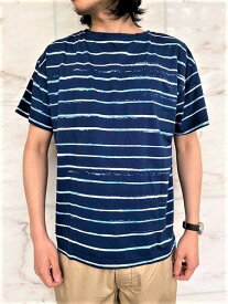 PORTER CLASSIC（ポータークラシック）【ARTIST BORDER T-SHIRT】アーティストボーダーティーシャツ★NAVY☆