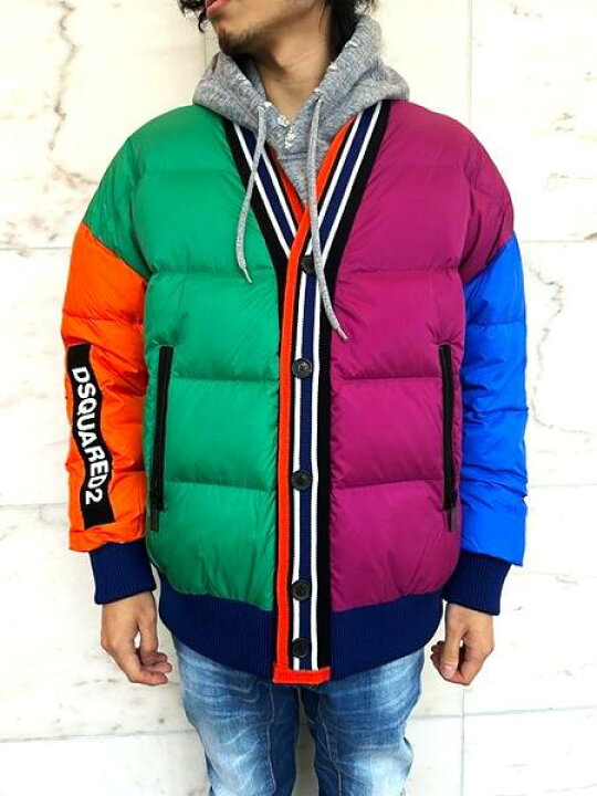 楽天市場】DSQUARED2（ディースクエアード）【PUFFER CARDIGAN JACKET 