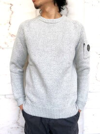 C.P.COMPANY(シー・ピー・カンパニー）【COTTON/NYLON KNIT JUMPER】”GOGGLE LENS POCKET”コットン・ナイロンニット☆GREY MELANGE☆