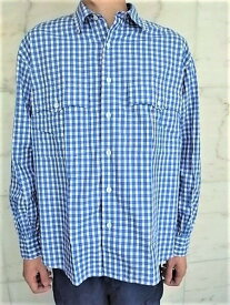 PORTER CLASSIC（ポータークラシック）【ROLL UP TRICOLOR GINGHAM CHECK SHIRT】ROLL UP SHIRT☆BLUE★