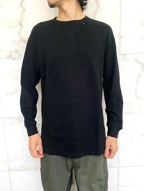 PORTER CLASSIC（ポータークラシック）【H/W THERMAL CREWNECK】★BLACK★