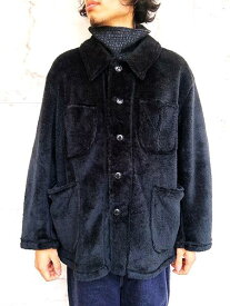 PORTER CLASSIC（ポータークラシック）【HIGH LOFT FLEECE FRENCH JACKETWATCH CHAIN ITEM（POLARTEC）】ハイロフト フリース フレンチジャケットウォッチチェーンアイテム（ポーラテック）★BLACK★