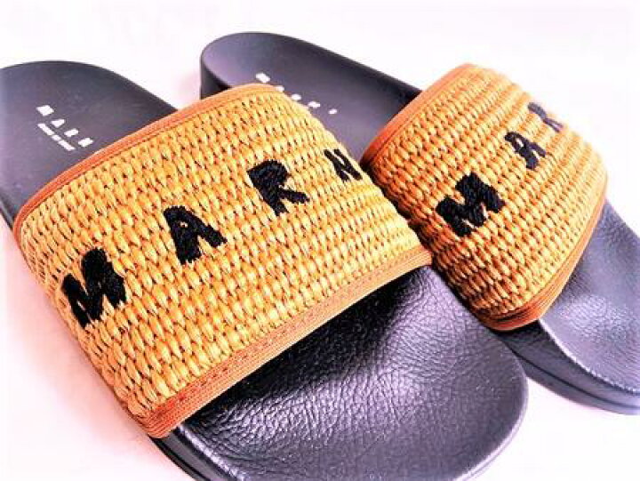 楽天市場】MARNI（マルニ）【BROWN RAFFIA SANDAL】