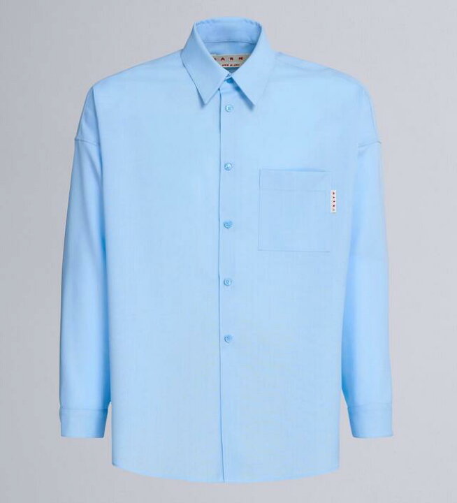 楽天市場】MARNI（マルニ）【LIGHT BLUE TROPICAL WOOL SHIRT】ブルー  