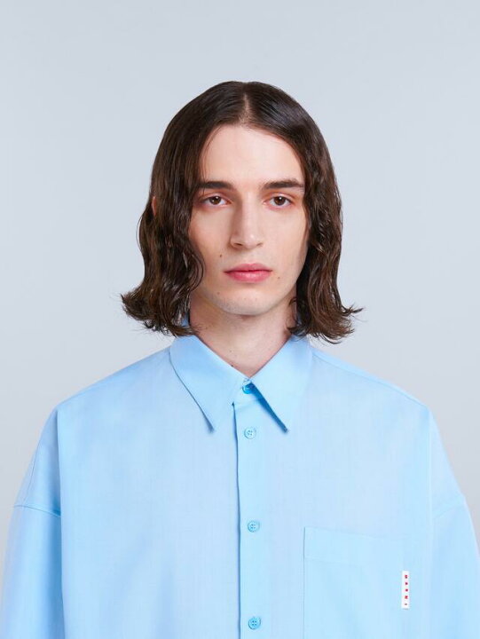 楽天市場】MARNI（マルニ）【LIGHT BLUE TROPICAL WOOL SHIRT】ブルー 