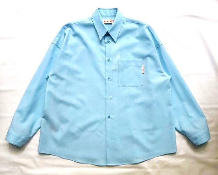 楽天市場】MARNI（マルニ）【LIGHT BLUE TROPICAL WOOL SHIRT】ブルー 