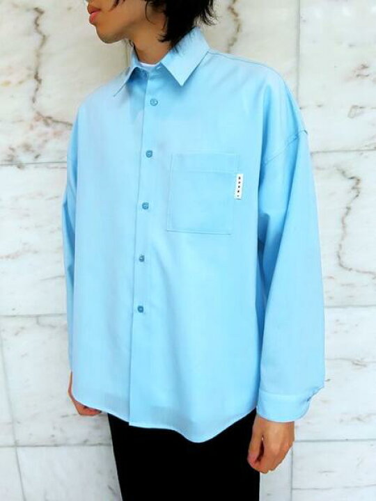 楽天市場】MARNI（マルニ）【LIGHT BLUE TROPICAL WOOL SHIRT】ブルー  