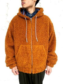 MARNI（マルニ）【BROWN TEDDY JACKET WITH LOGO DRAWSTRING】ブラウン テディジャケット★