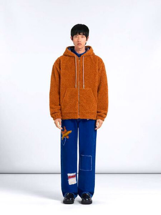楽天市場】MARNI（マルニ）【BROWN TEDDY JACKET WITH LOGO DRAWSTRING  