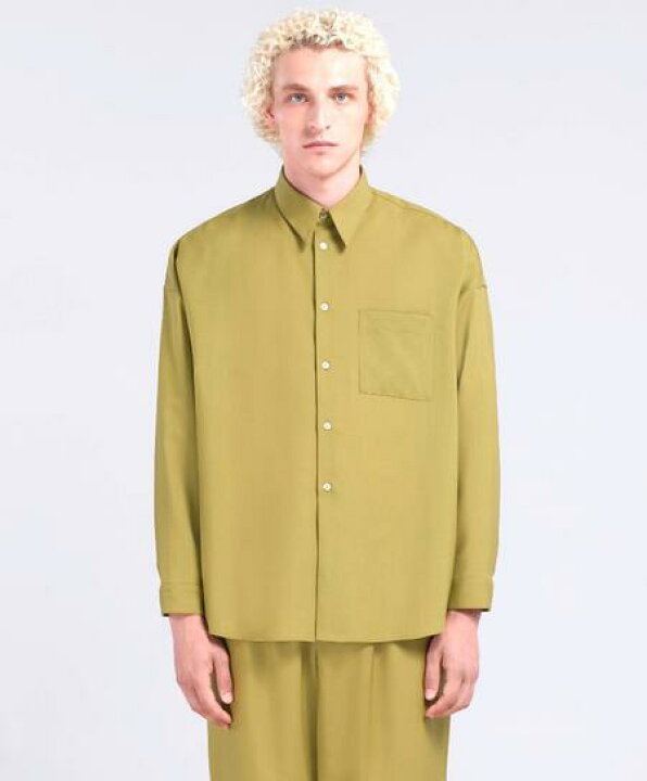 楽天市場】MARNI（マルニ）【GREEN TROPICAL WOOL LONG-SLEEVED SHIRT 