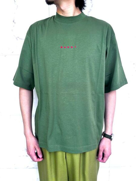 楽天市場】MARNI（マルニ）【GREEN ORGANIC COTTON T-SHIRT WITH MINI  