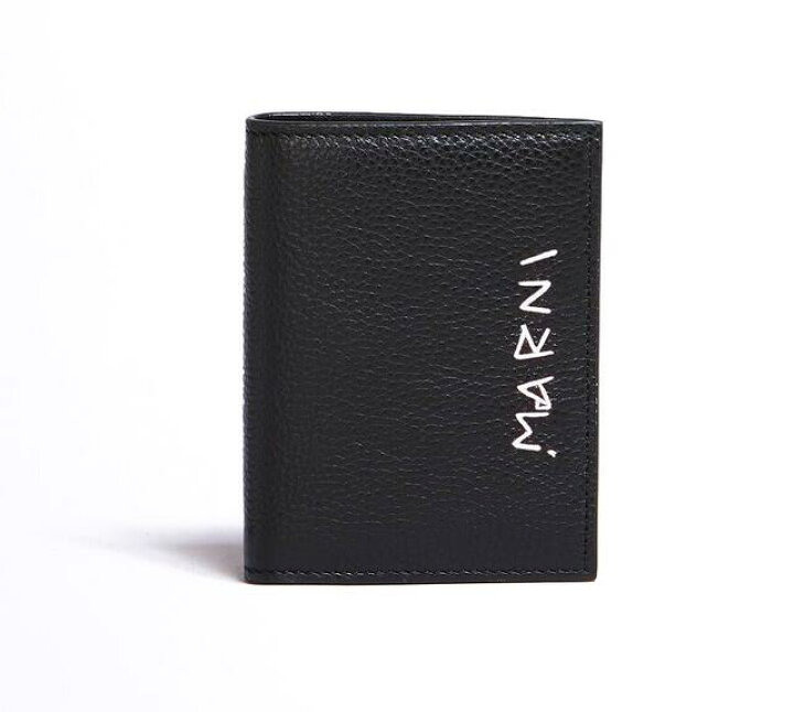 楽天市場】MARNI（マルニ）【BLACK LEATHER BIFOLD WALLET WITH MARNI 