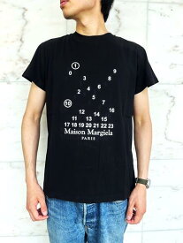 Maison Margiela（メゾン マルジェラ）REGULAR FIT【Numbering Logo T-shirt】”ナンバリングロゴプリント”ティーシャツ★BLACK★