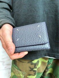 Maison Margiela（メゾン マルジェラ）【Leather tri-fold wallet】レザー"三つ折り"ウォレット★PEWTER（BLUE GRAY）☆