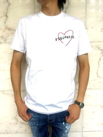 DSQUARED2（ディースクエアード）【DSQUARED2 WITH HEART T-SHIRT】COOL FIT”DSQUARED2 HEART”Tee☆WHITE☆