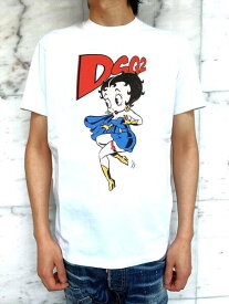 DSQUARED2（ディースクエアード）【BETTY BOOP COOL FIT T-SHIRT】COOL FIT”BETTY BOOP”Tee☆WHITE☆