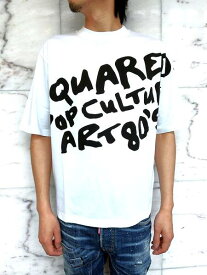 DSQUARED2（ディースクエアード）【D2 POP 80'S LOOSE FIT T-SHIRT】LOOSE FIT”D2 POP 80'S CULTURE”Tee☆WHITE☆