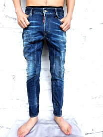 DSQUARED2（ディースクエアード）【TIDY BIKER JEAN】"STRETCH DENIM""DARK TOPPA WASH"”タイトシルエット”ストレッチデニムバイカーJeans★