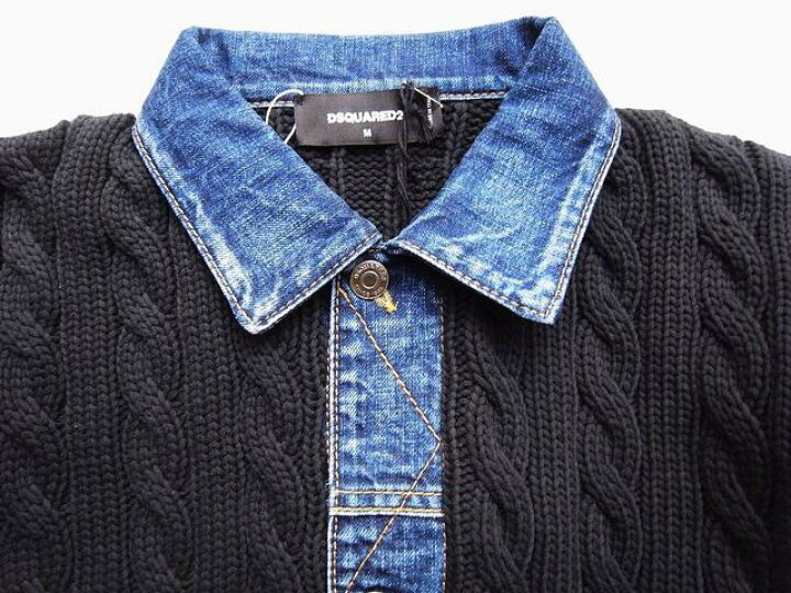 楽天市場】DSQUARED2（ディースクエアード）【DENIM DETAIL KNIT 