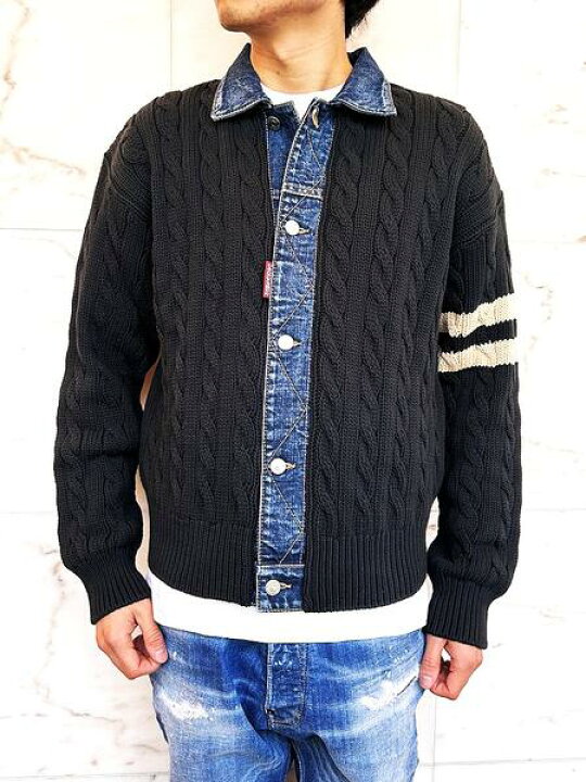 楽天市場】DSQUARED2（ディースクエアード）【DENIM DETAIL KNIT 