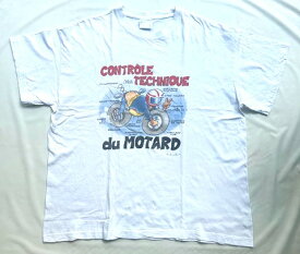 USED CLOTHES★2Fantastic SELECT★【CONTROLE TECHNIQUE du MOTARD】ショートスリーブTee☆WHITE☆
