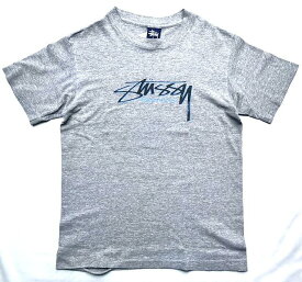 USED CLOTHES★2Fantastic SELECT★【STUSSY”LOGO”】90’s"OLD STUSSY””STOCK LOGO”ショートスリーブTee☆GRAY★