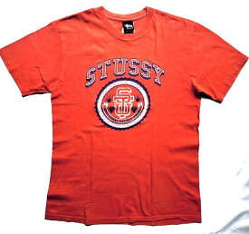 USED CLOTHES★2Fantastic SELECT★【STUSSY”COLLEGE STYLE”】"OLD STUSSY””COLLEGE STYLE”ショートスリーブTee☆ORANGE★