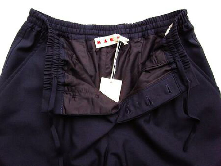楽天市場】MARNI（マルニ）【BLUEBLACK TROPICAL WOOL TROUSERS WITH 