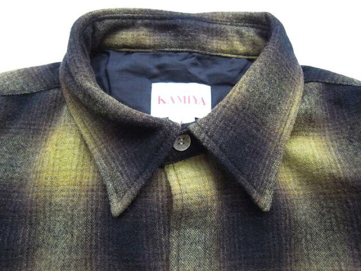 楽天市場】KAMIYA（カミヤ）【Wool Check Shirt】ウールチャックシャツ 