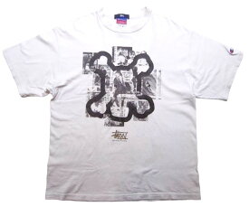 USED CLOTHES★2Fantastic SELECT★【STUSSY”25th ANNIVERSARY”】"OLD STUSSY””XXV ANNIVERSARY”チャンピオンボディーショートスリーブTee☆WHITE☆