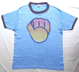 USED CLOTHES★2Fantastic SELECT★【BREWERS】ショートスリーブ”リンガー”Tee★HEATHER BLUE☆