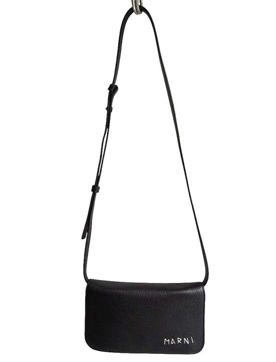 楽天市場】MARNI（マルニ）【BLACK LEATHER SHOULDER BAG WITH MARNI 