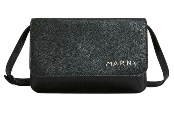 楽天市場】MARNI（マルニ）【BLACK LEATHER SHOULDER BAG WITH MARNI 