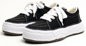Maison MIHARA YASUHIRO�i���]�� �~�n�� ���X�q���j�yERIC OG Sole Canvas Low-top Sneaker�z�G���b�N �I���W�i���\�[�� �L�����o�X ���[�J�b�g �X�j�[�J�[��BLACK��