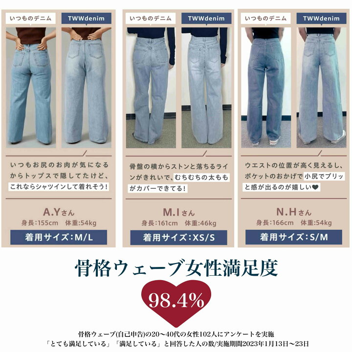 楽天市場】【公式】新色登場 TWWデニム【ウエストとヒップの差が大きい 