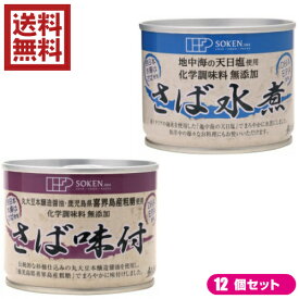 【お買い物マラソン！ポイント3倍！】鯖 水煮 缶 創健社 さば缶 選べる12個セット 全2種