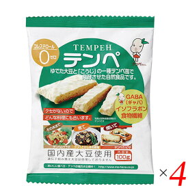 【4/25(木)限定！楽天カードでポイント6倍！】テンペ（レトルト）100g 4個セット マルシン食品 国産 大豆ミート 大豆肉