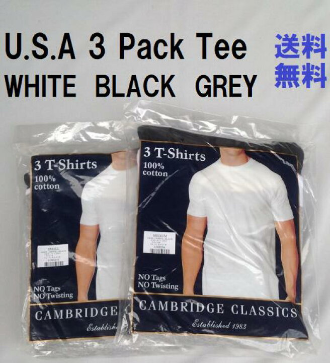 楽天市場】Tシャツ パックTシャツ Pack Tee 無地T USA アメリカ 3枚 